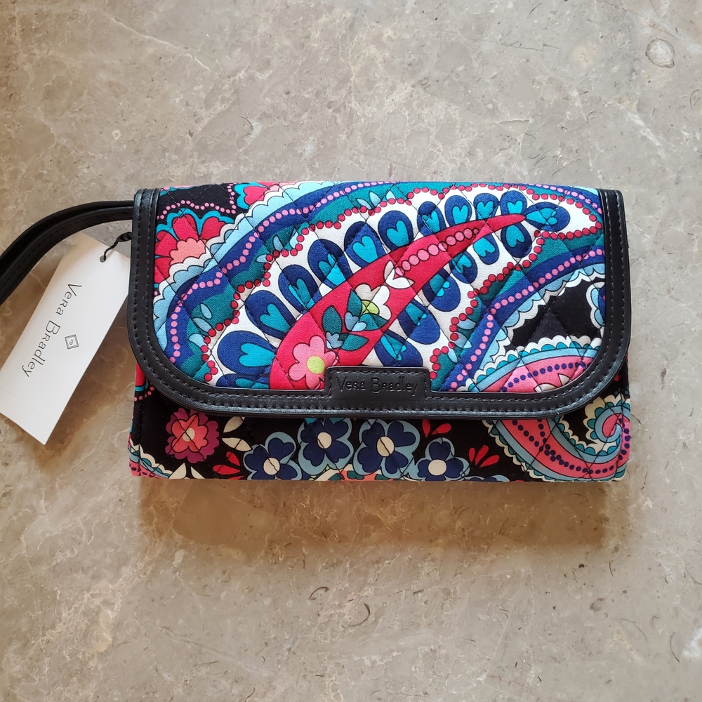 Vera Bradley Multicolor Paisley Wristlet Wallet